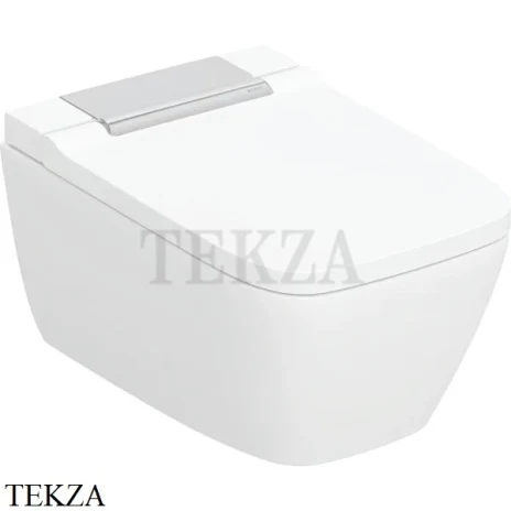 Geberit AquaClean Sela Подвесной унитаз-биде без ободка, торнадо 146.250.21.1, Белый-хром глянец