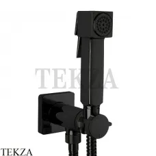 Bossini CUBE BRASS Гигиенический душ с прогрессивным смесителем E38003B.073, черный матовый