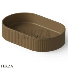 Dea Design Washbasins Раковина настольная 55х35 Solid Surface DD9801 550 1, Dark Camel №1