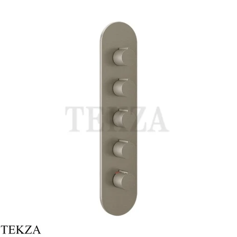 Gessi Ingranaggio-Anello Термостат для душа, 4 потока, внешняя часть 43068-149, Finox Brushed Nickel