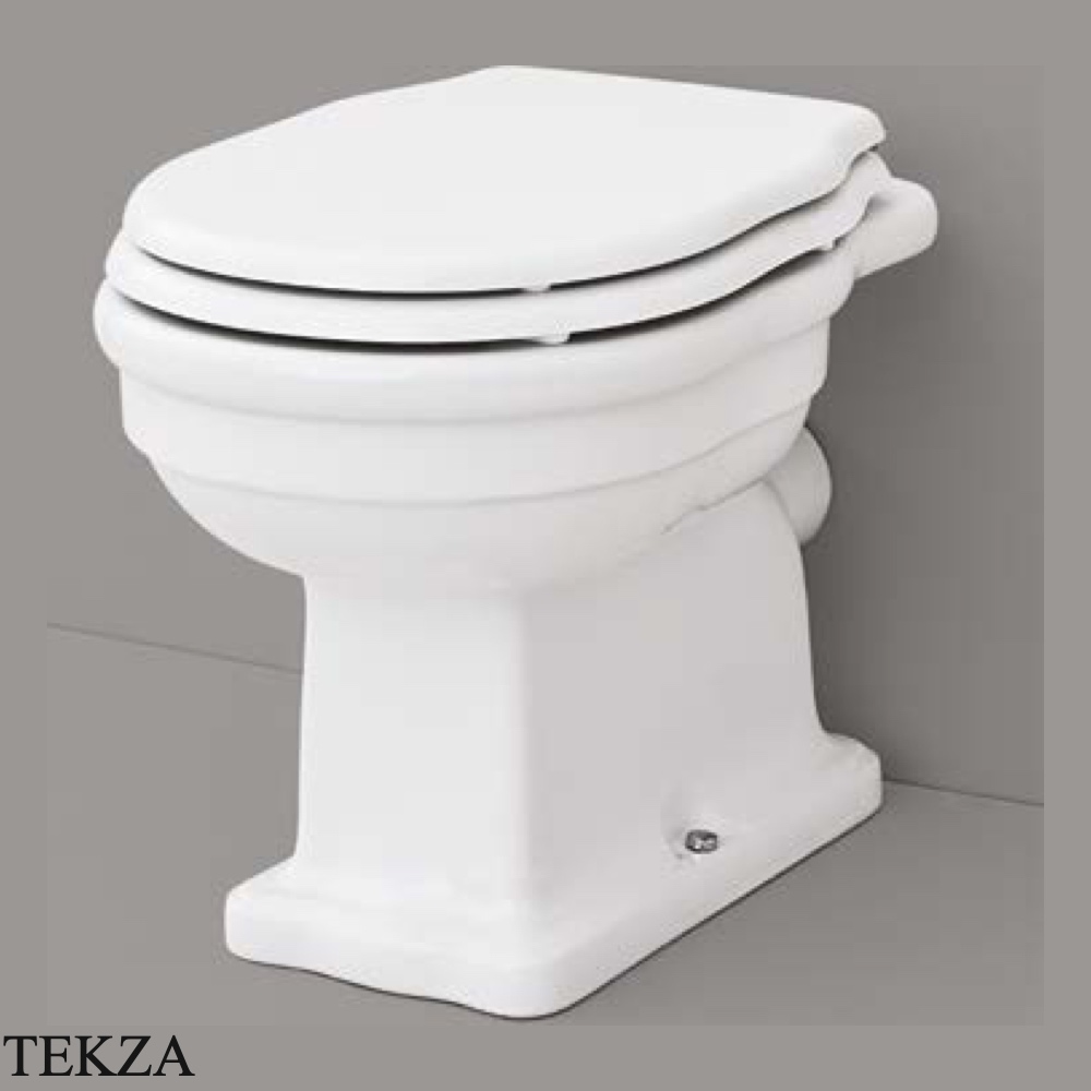 ArtCeram Hermitage унитаз напольный чаша без ободка The.Rimless слив в стену HEV003 01 00, белый глянец