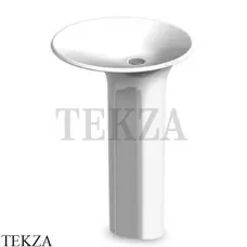 KOS Faraway Раковина свободностоящая Cristalplant, слив в пол 7L051BICR, белый матовый