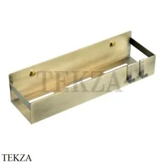 Boheme Q Полка подвесная в душевую 35 см + 2 крючка 10965-BR, Bronze