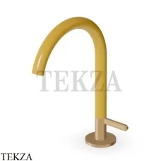 Zucchetti Isy22 Смеситель для раковины прогрессивный, без гарнитуры ZIS2812.P31Y5, brushed british gold-желтый