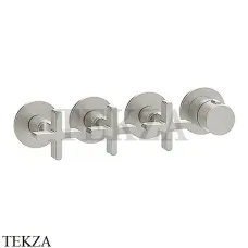 Gessi INCISO SHOWER Термостатический смеситель, 3 потока, внешняя часть 58436-149, Finox Brushed Nickel