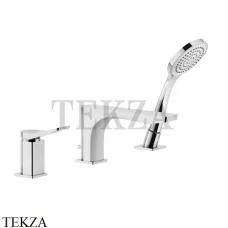 Gessi RILIEVO Смеситель для ванны с гарнитуром 59037-031, хром глянец