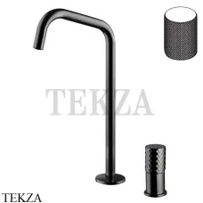 FIMA Carlo Frattini Spillo TECH G Смеситель для раковины, с донным клапаном F3271TNDGNS, черный матовый