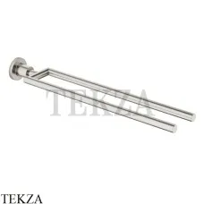 Dornbracht TARA Держатель для полотенца двухсекционный 83210892-06, платина матовая Dornbracht TARA Держатель для полотенца двухсекционный 83210892-06, платина матовая