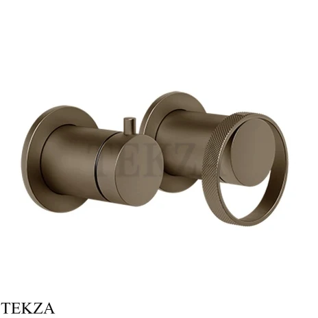 Gessi ANELLO Смеситель для душа с переключателем 2 потока ванна-душ 63380-761, Coffee Bronze Br. PVD