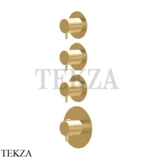 Newform X-Steel 316 Термостат для душа на 3 потока, внешняя часть 69860EX.59.097, PVD Brushed gold