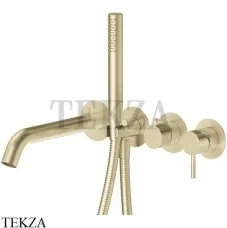 Newform X-Steel 316 Смеситель для ванны с гарнитуром, внешняя часть 69668EX.59.098, PVD Brushed pale gold