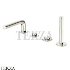 Keuco Edition 400 Смеситель на борт ванны с душевым гарнитуром 51530050200, Никель шлифованный