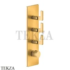 Gessi INCISO WELLNESS Термостат 3 выхода, внешняя часть 58206-246, Gold PVD Gessi INCISO WELLNESS Термостат 3 выхода, внешняя часть 58206-246, Gold PVD