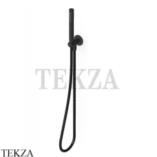Zucchetti Душевой гарнитур, стержневая лейка, вывод Z93930.N1, черный goffrato
