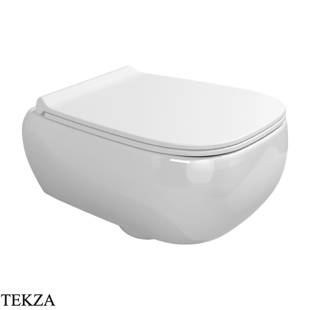 Flaminia Fluo унитаз подвесной GoClean чаша без ободка FU118G, белый глянец