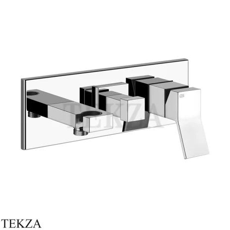 Gessi RETTANGOLO K Смеситель для душа (1 верх.душ/2 руч.душ), внешняя часть 53141-031, хром глянец