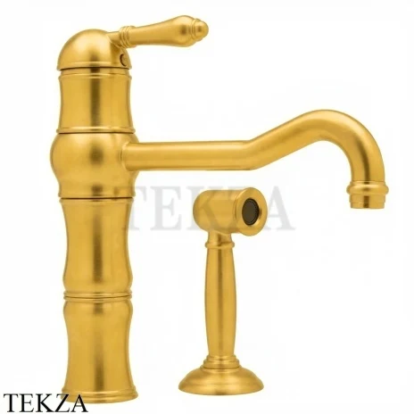Nicolazzi Cucina Смеситель для кухни с верхней ручкой и отдельным душем, Satin gold
