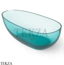 Dea Design Modern Ванна отдельностоящая овоидная 160x80 Glasstech DD8608 1600 R8, Lake Water Blue R8