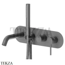Newform XT Смеситель для ванны с гарнитуром, внешняя часть 4272E.59.064, PVD Br. Gun Metal
