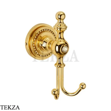Boheme Imperiale Крючок двойной для халата и полотенец 10406, золото глянец