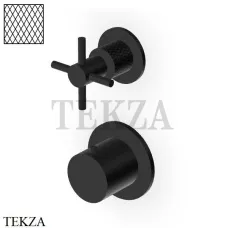 Zucchetti Helm Diagonal Термостат для душа на 1 поток, внешняя часть ZHM801.XP81G3, brushed total black PVD