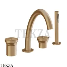 Gessi Origini WARM Смеситель для ванны с изливом и гарнитуром 66037-726, Warm Bronze Br