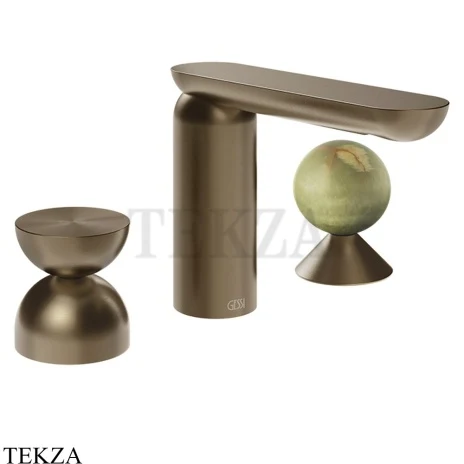 Gessi Perle Смеситель для раковины на 3 отв., без гарнитура 74958-761, бронза Coffee