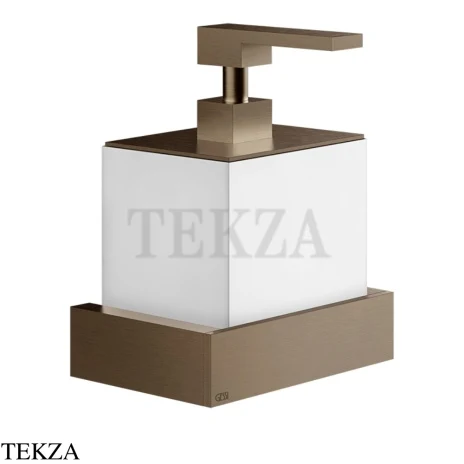 Gessi Rettangolo Дозатор для жидкого мыла или лосьона, белый 20813-761, Coffee Bronze Brushed PVD