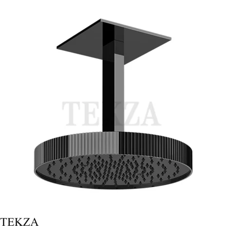 Gessi Incastri Верхняя лейка D30 с потолочным кронштейном под размер 75170-706, black хром глянец