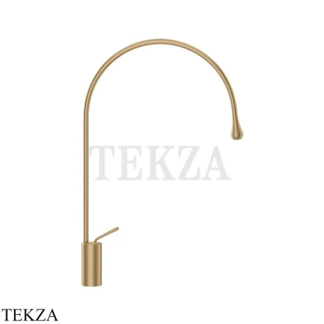 Gessi Goccia Смеситель для раковины высокий, без сливного гарнитура 33606-726, Warm Bronze Br. PVD