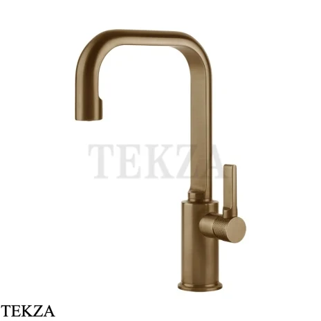Gessi INCISO Смеситель для раковины высокий, ручка сбоку, без гарнитура 58006-791, Deep Bronze Br. PVD