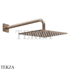 Gessi RILIEVO Верхняя душевая лейка с кронштейном 59158-708, Copper Brushed