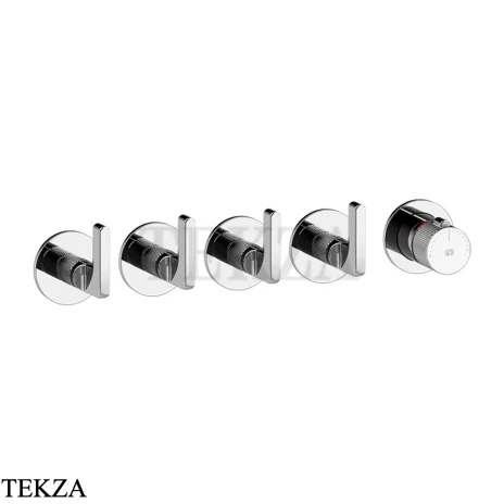Gessi INCISO SHOWER Термостатический смеситель, 4 потока, внешняя часть 58338-031, хром глянец