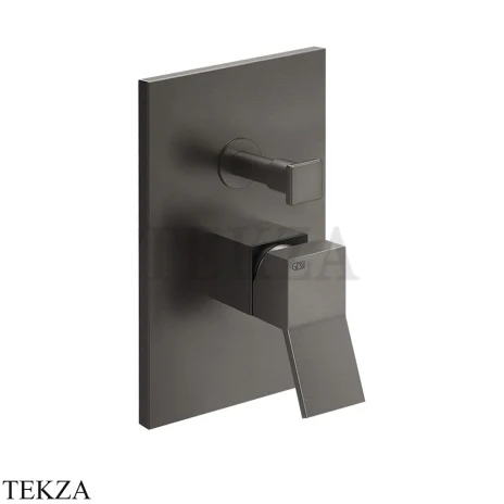 Gessi RETTANGOLO K Смеситель для душа 2 потока, внешняя часть 53079-707, Black Metal Brushed PVD