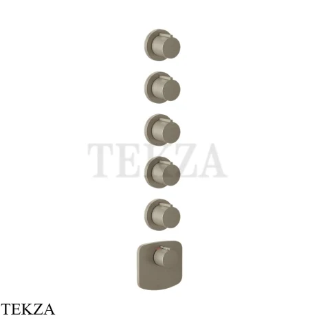 Gessi Ingranaggio-Anello Термостат для душа, 5 потоков, внешняя часть 43240-149, Finox Brushed Nickel