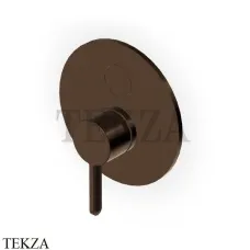 Zucchetti Isy22 Смеситель для душа Select, 2 потока, внешняя часть ZIS776.P21, brushed chocolate PVD