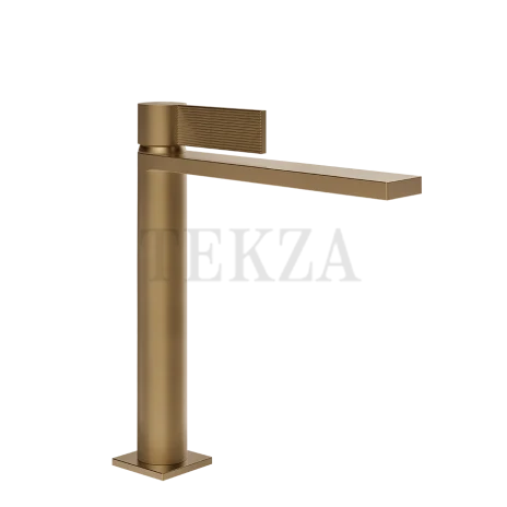 Gessi Inverso RIGATO Смеситель для раковины средний, без гарнитура 73506-791, Deep Bronze Brushed PVD