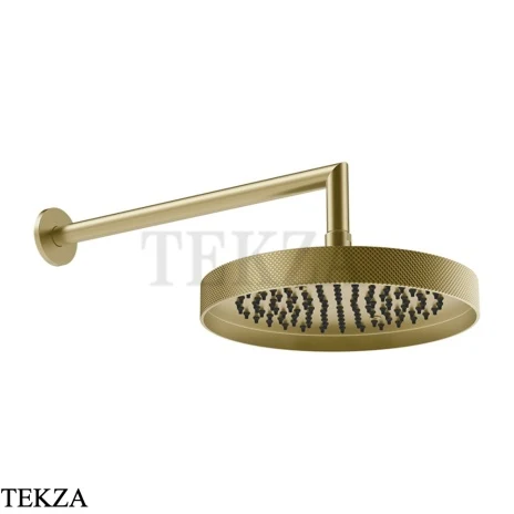 Gessi Inverso Diamantato Верхняя лейка с кронштейном D25,0 см 63645-727, Brushed Brass PVD