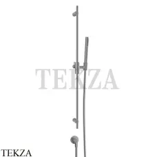 Gessi Habito INTRECCIO Штанга в комплекте с душевой лейкой и выводом воды 70142-149, Finox Brushed Nickel