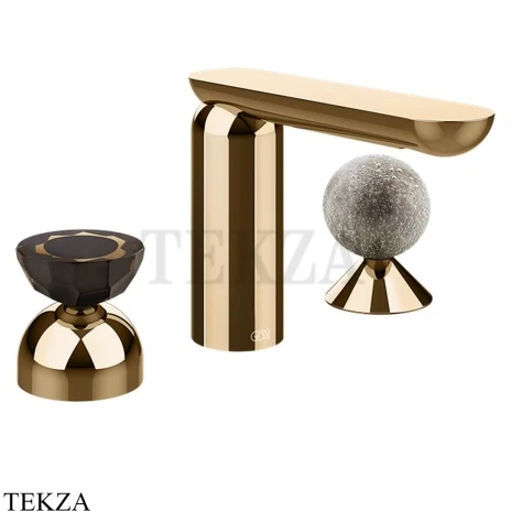 Gessi Perle Смеситель для раковины на 3 отв., без гарнитура 74868-735, бронза глянец
