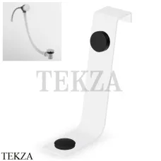 Zucchetti Слив-перелив для ванны с наполнением, push Z90083.XP81, brushed total black PVD