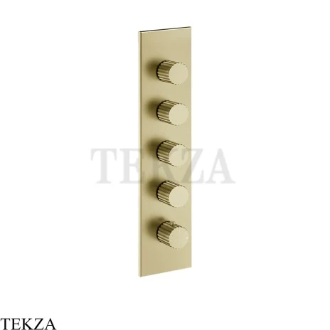 Gessi Incastri Термостат для душа 4 потока, внешняя часть 75318-727, шампань Brushed