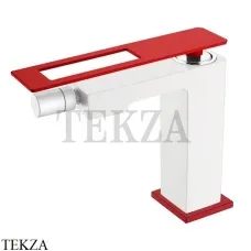 Boheme Q Смеситель для биде однорычажный, без гарнитура 146-WR, Белый-красный