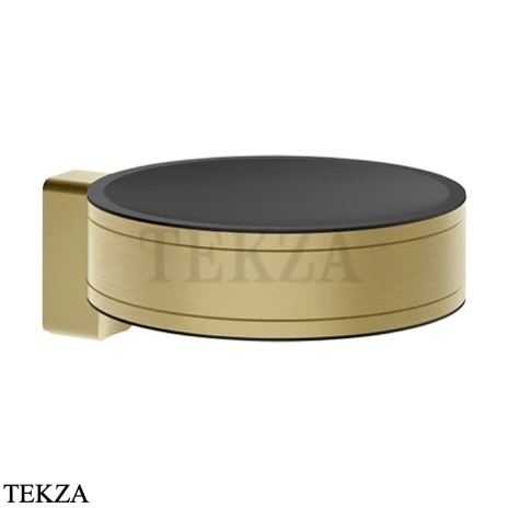 Gessi Pelle Tresse Мыльница настенная круглая 78501-727, Brushed Brass PVD