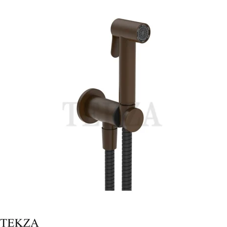 Gessi Гигиенический душ с держателем и выводом воды 14431-845, бронза Dark Brush