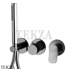 FIMA Carlo Frattini FLO Смеситель для душа с душевым гарнитуром, F3819WX8CN, Black chrome