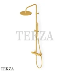 Zucchetti Pan Душевая колонна с термостатом и гарнитуром ZT7788.C41, brushed gold