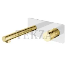 Boheme Stick Смеситель для раковины из стены, комплект Stick 125-WG White DIAMOND Gold