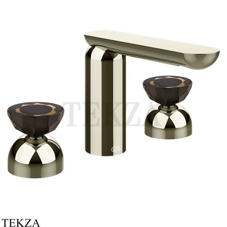 Gessi Perle Смеситель для раковины на 3 отв., без гарнитура 74886-720, никель глянец