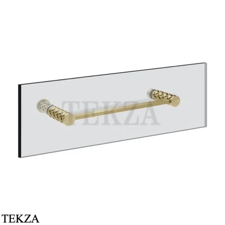 Gessi Pelle Tresse Полотенцедержатель для крепления на стекло, 30 см 78611-727, Brushed Brass PVD